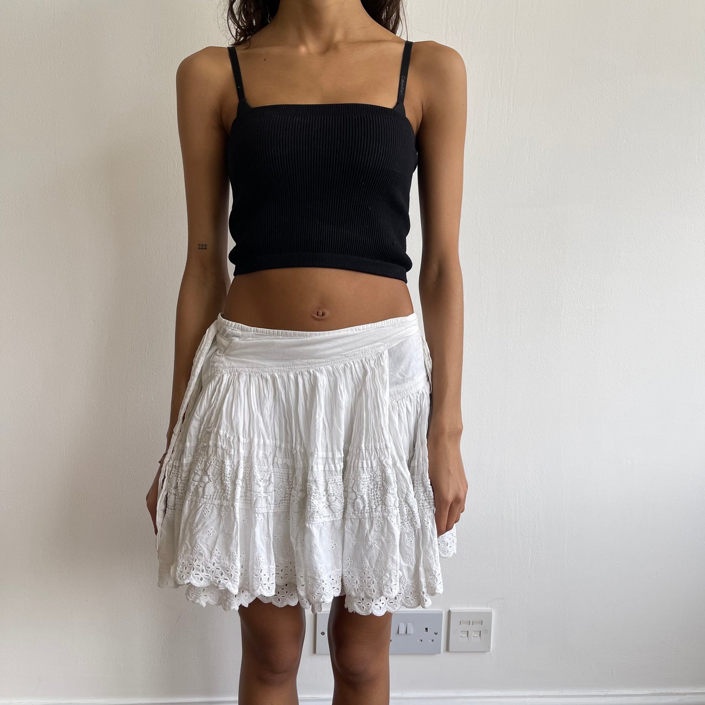 Broderie wrap skirt - Size S