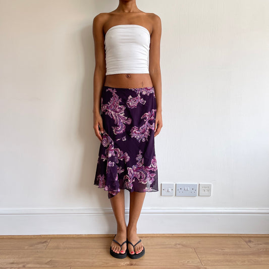 Purple midi skirt - Size M