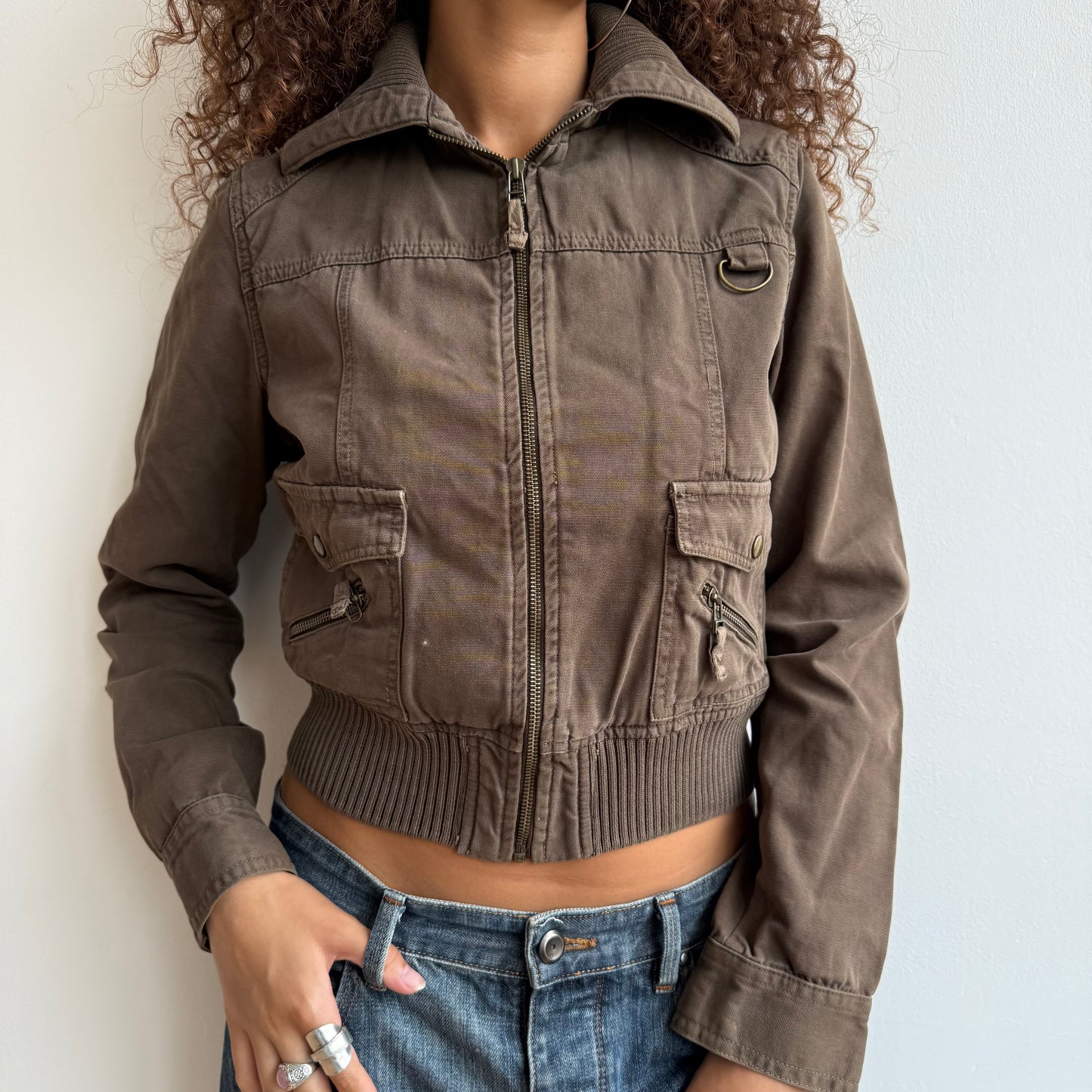 Brown bomber jacket - Size S