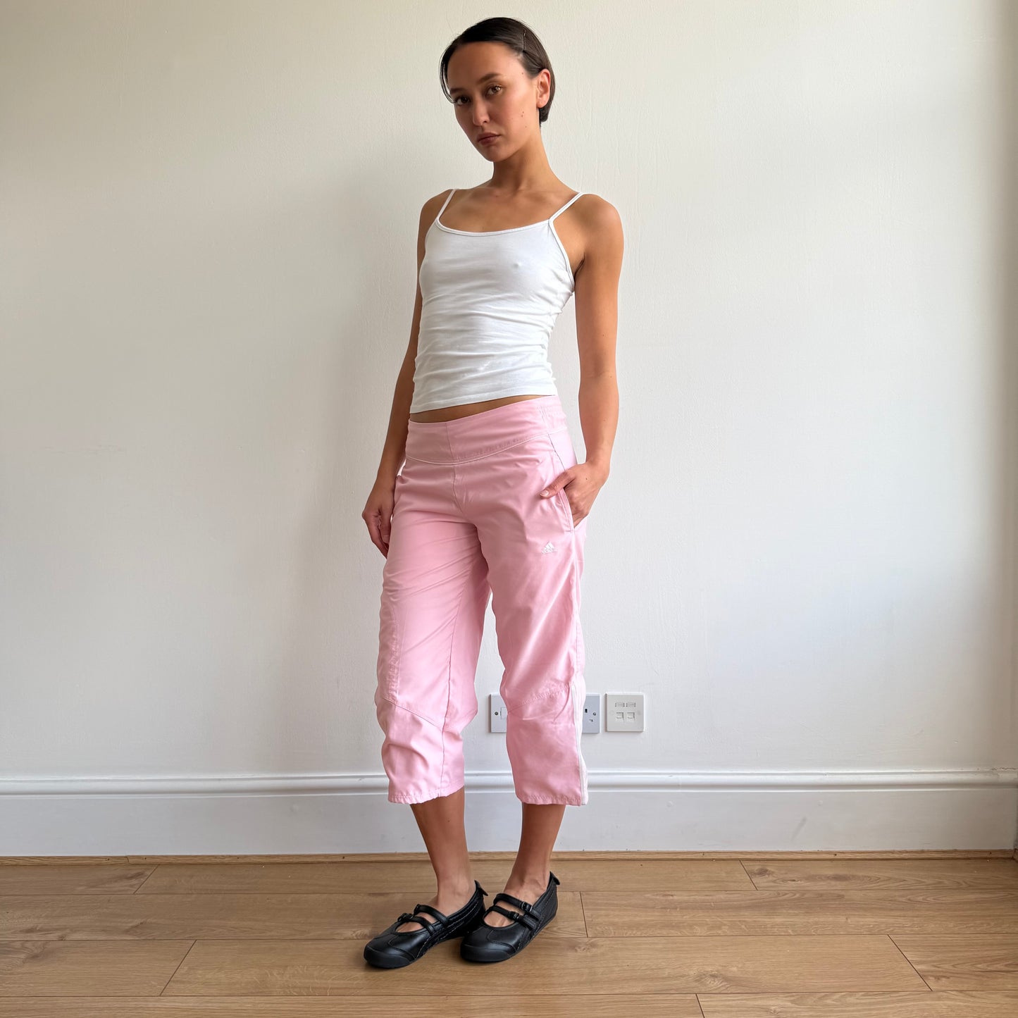 Baby pink Adidas capris - Size XS