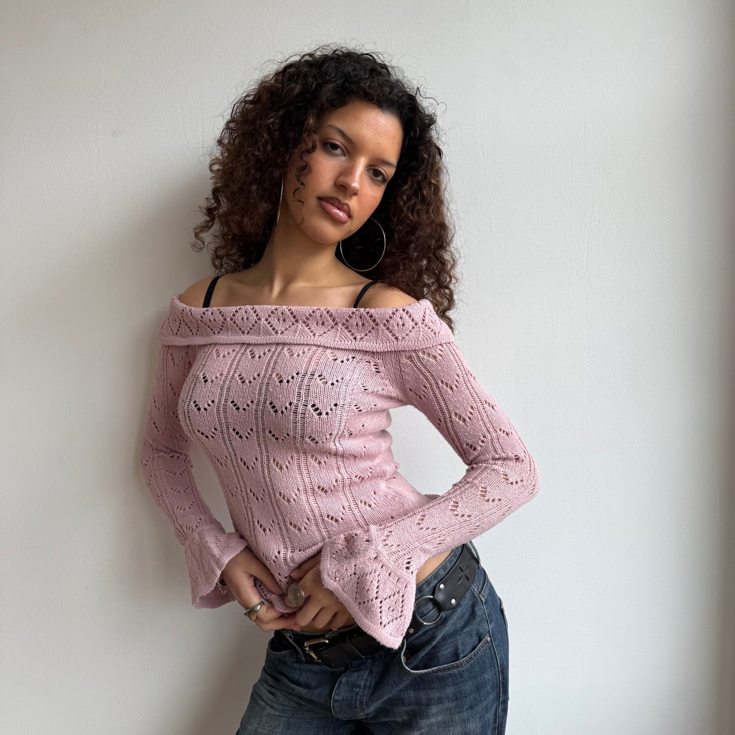 Pink Bardot knit - Size S