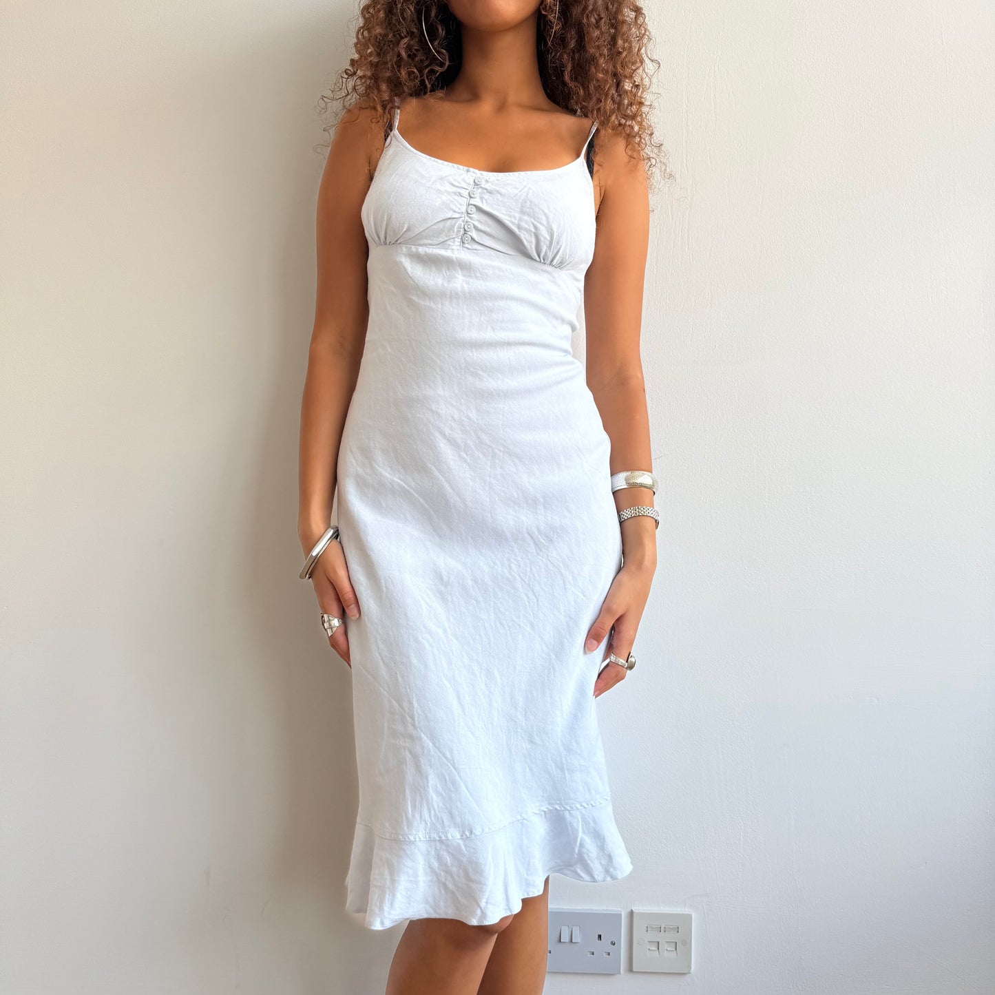 Powder blue milkmaid dress - Size S