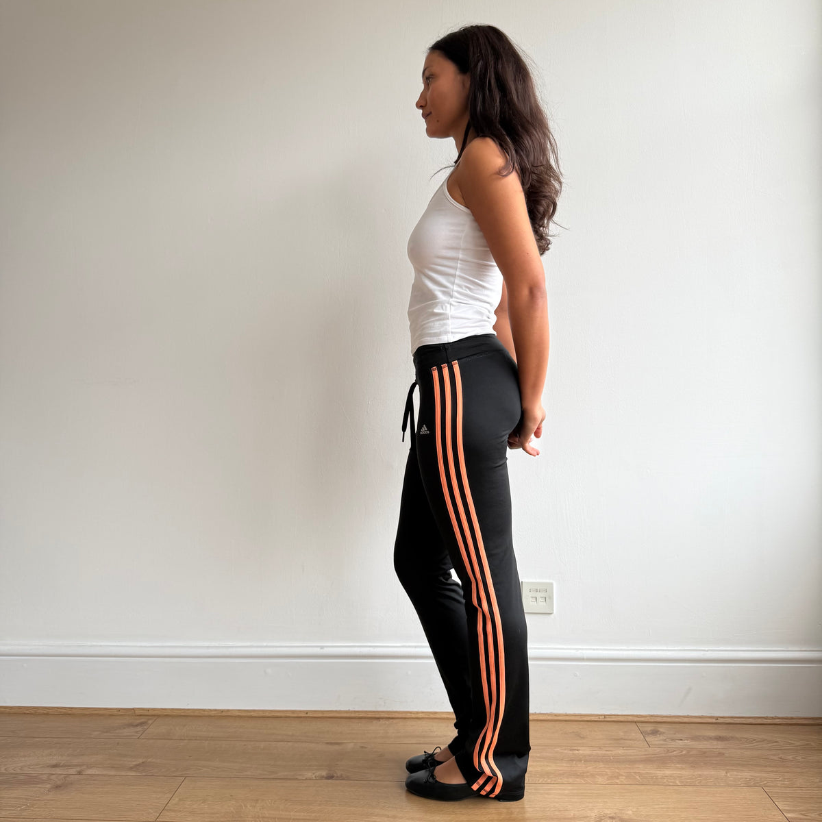 Black + Orange Adidas yoga pants - Size XS