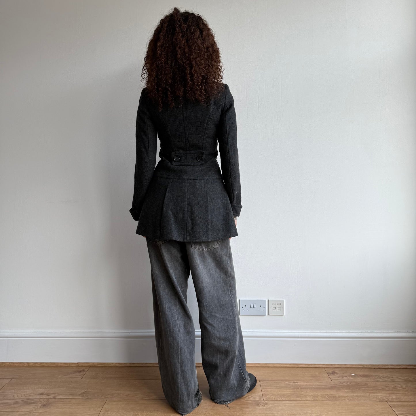 Grey peacoat dress - Size S