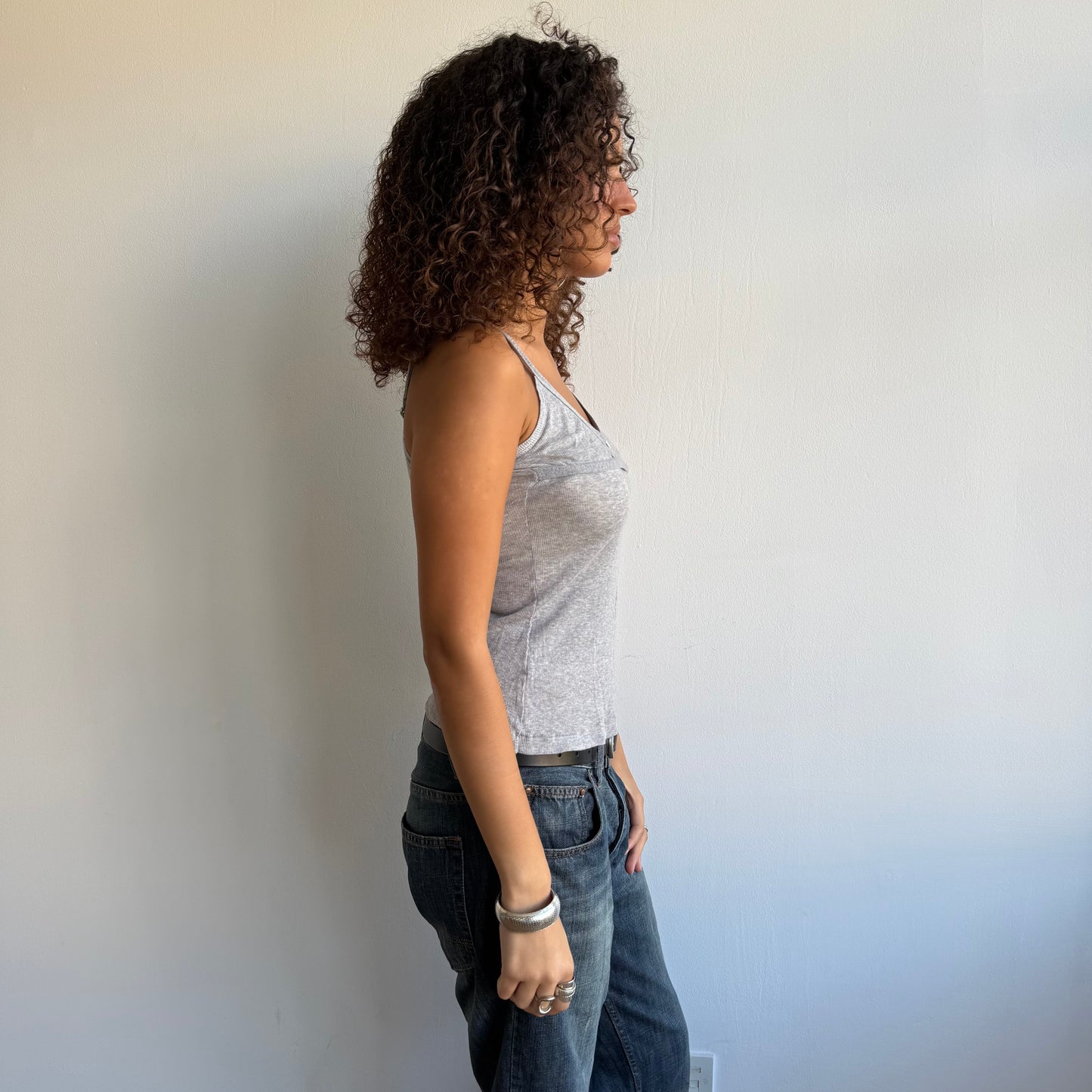 Grey cami top - Size S