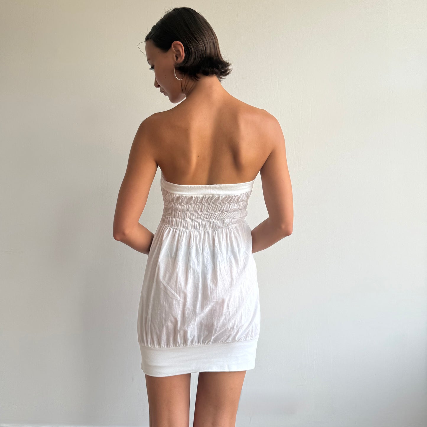 White bandeau mini dress - Size XS