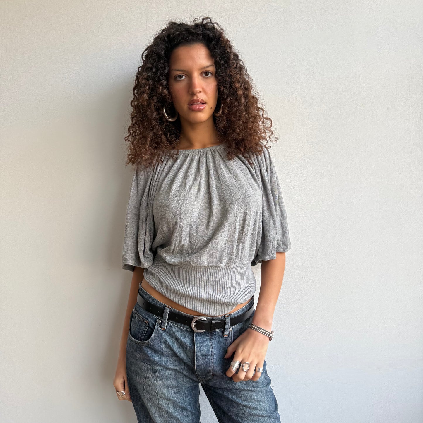 Dark grey batwing knit - Size M