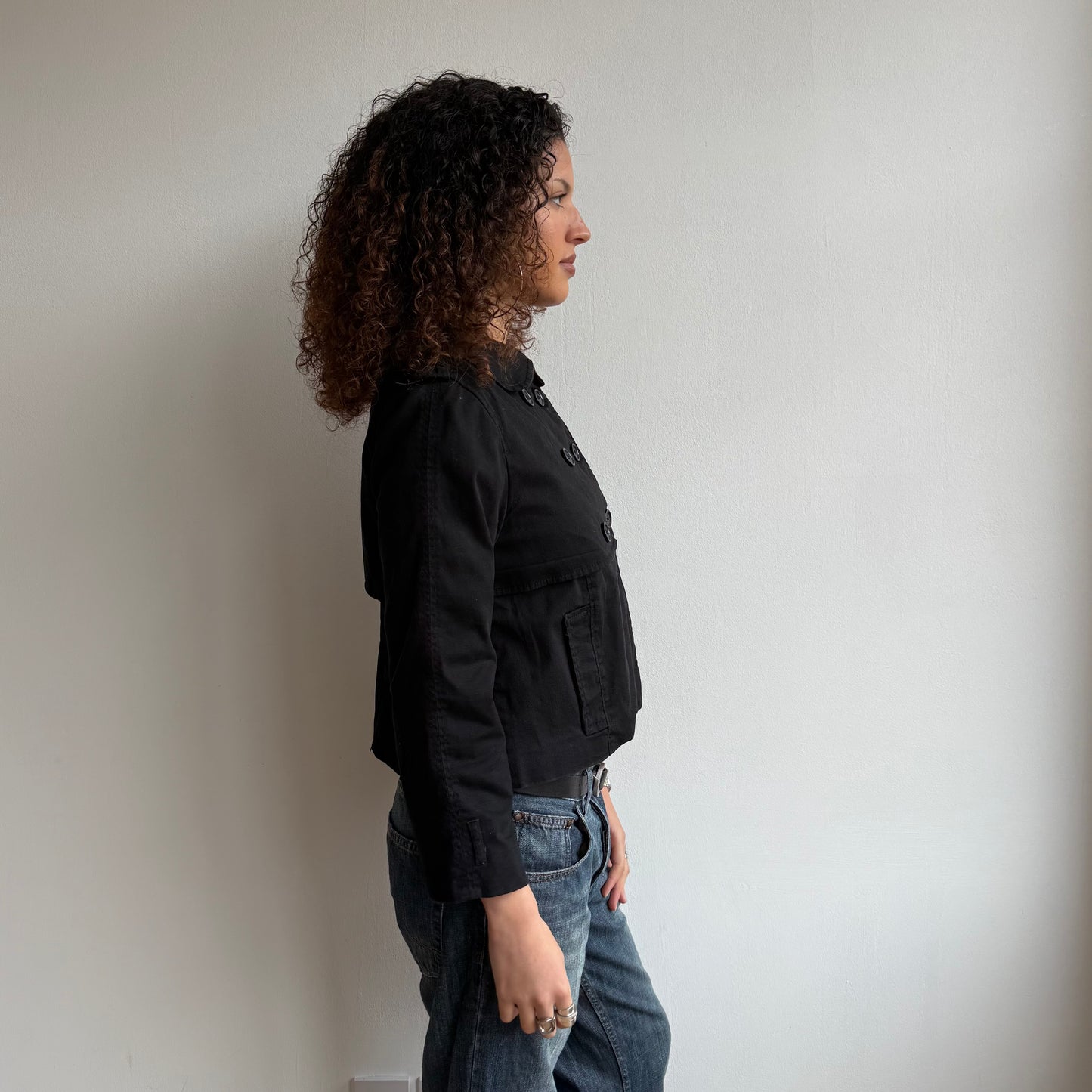 Black peacoat - Size S/M