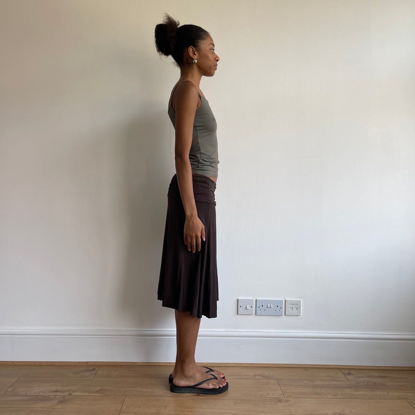 Brown Morgan ruched skirt - Size M