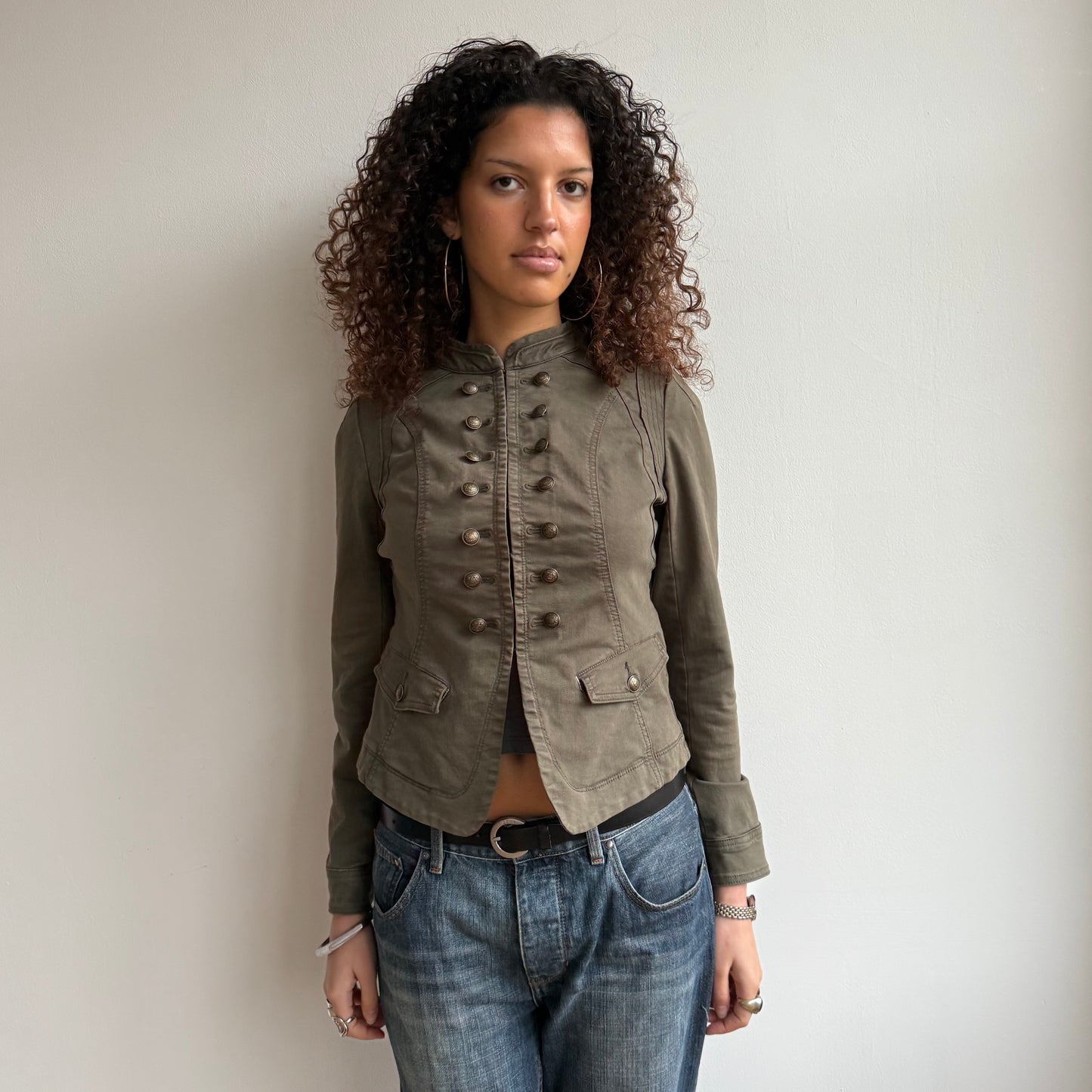 Khaki military jacket - Size M