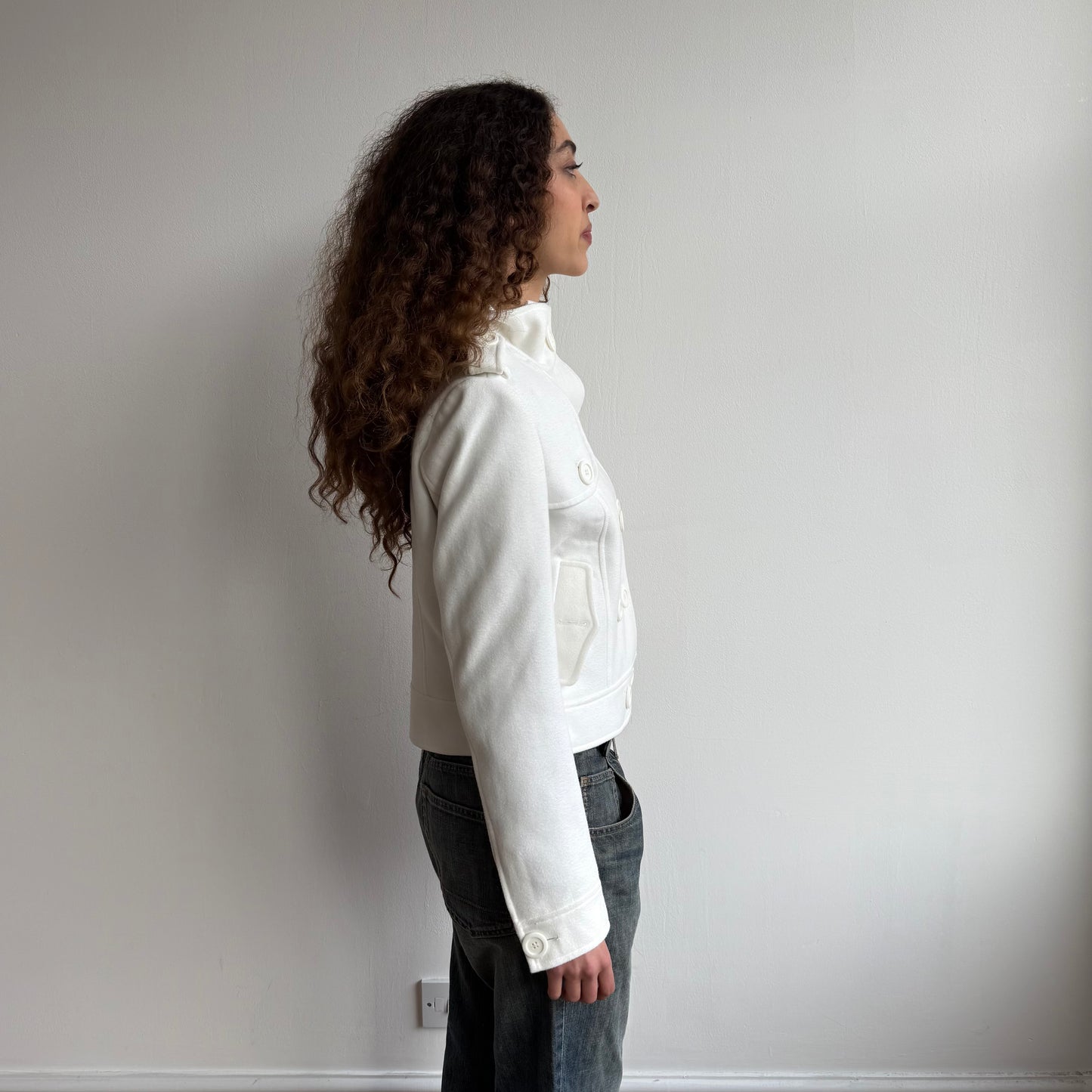 White double breasted peacoat - Size S