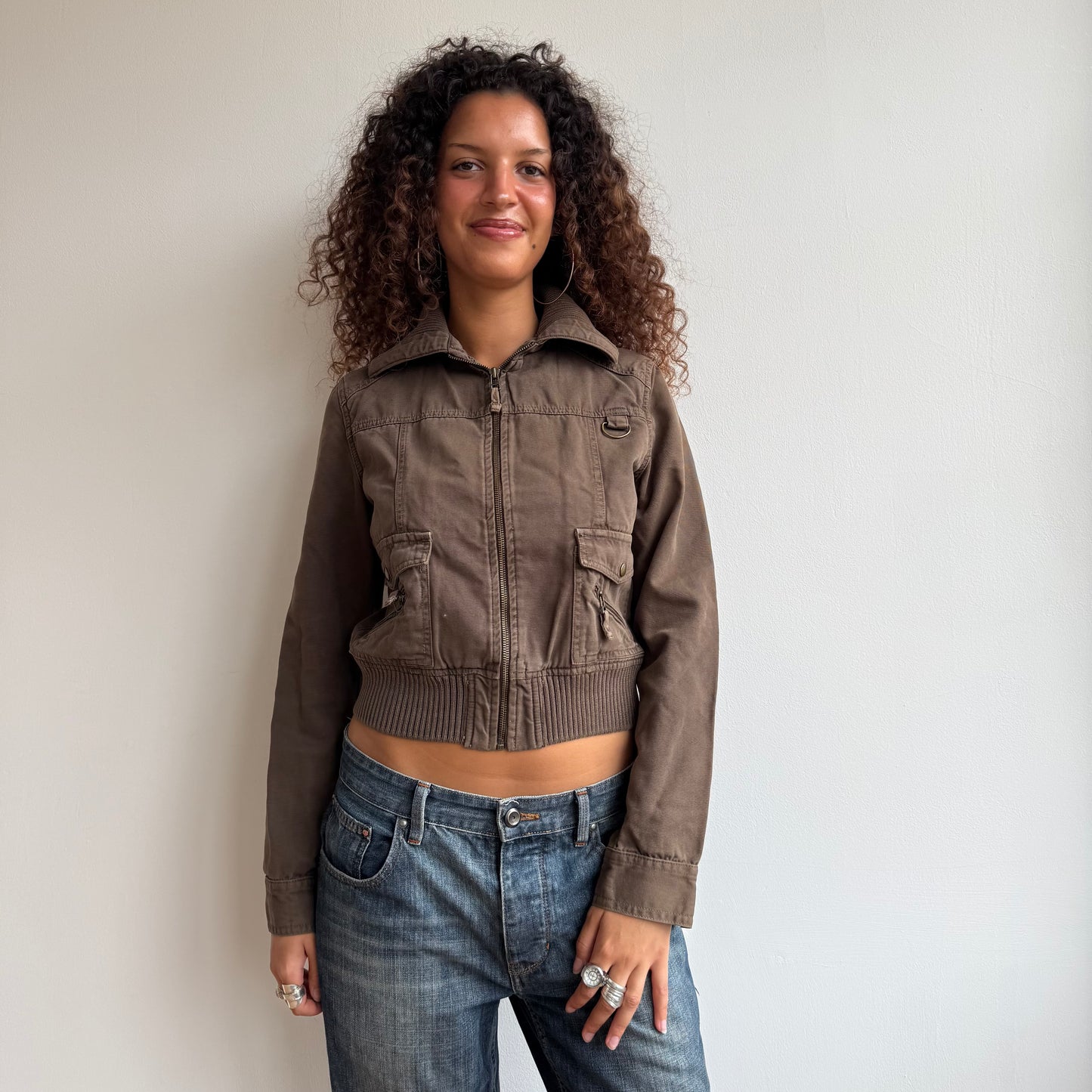 Brown bomber jacket - Size S