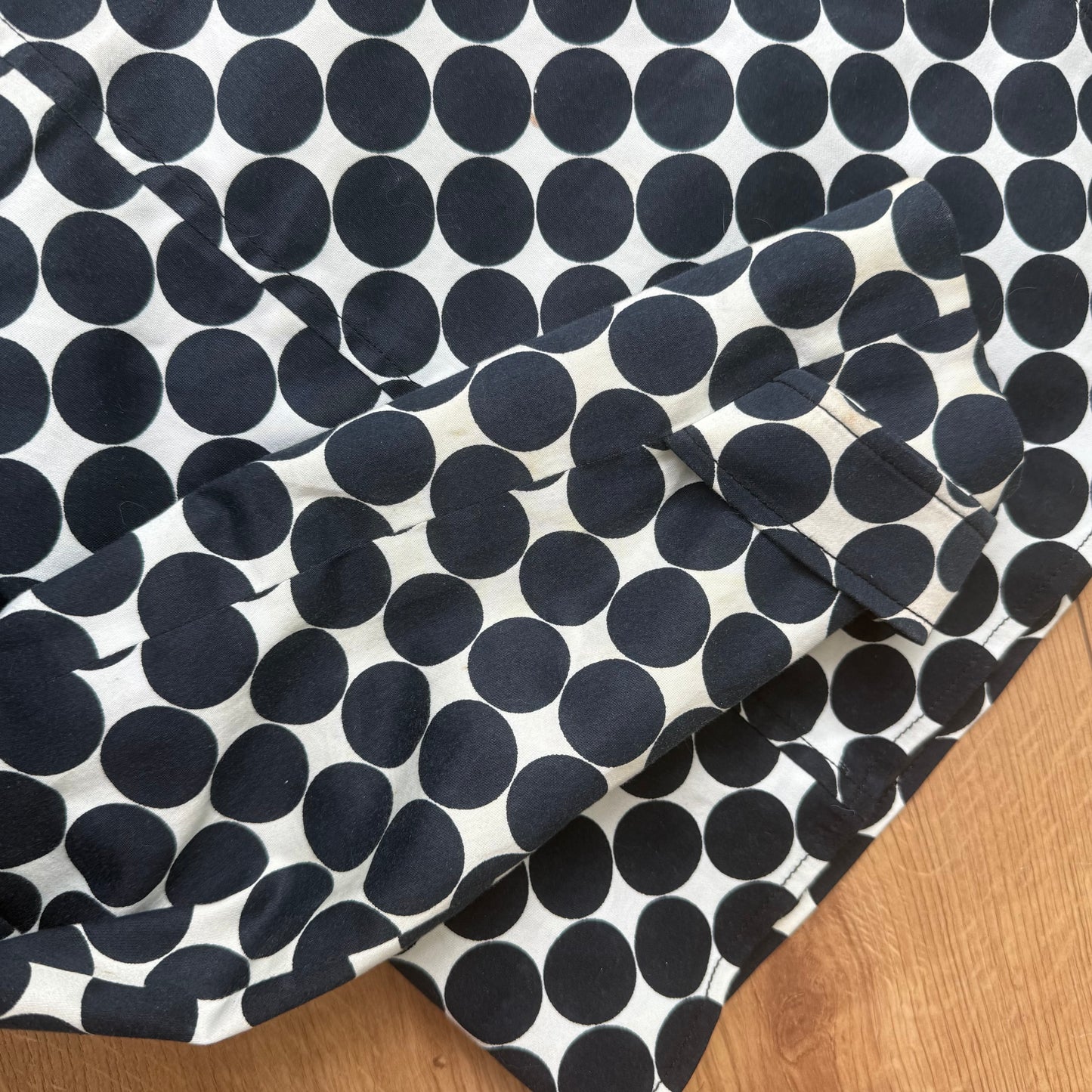 Polka dot long sleeve peacoat - Size S