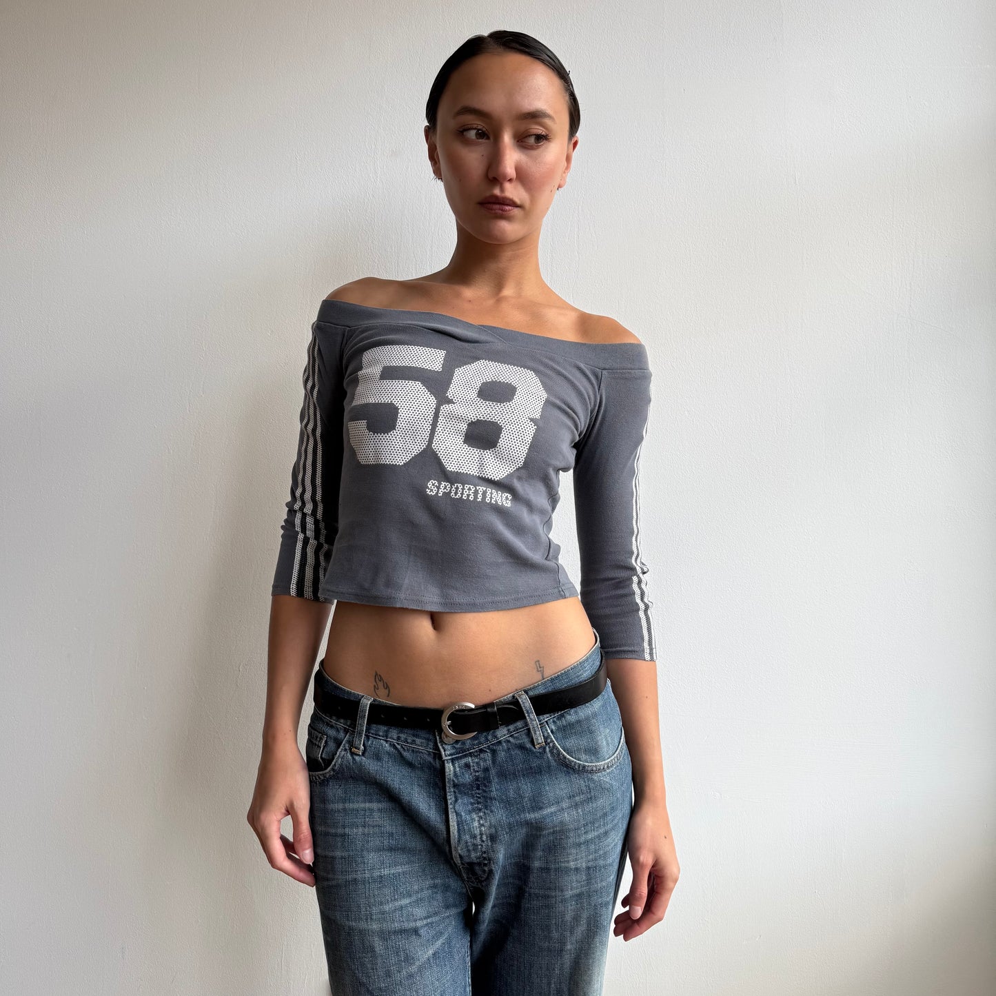 Blue sporty number top - Size S
