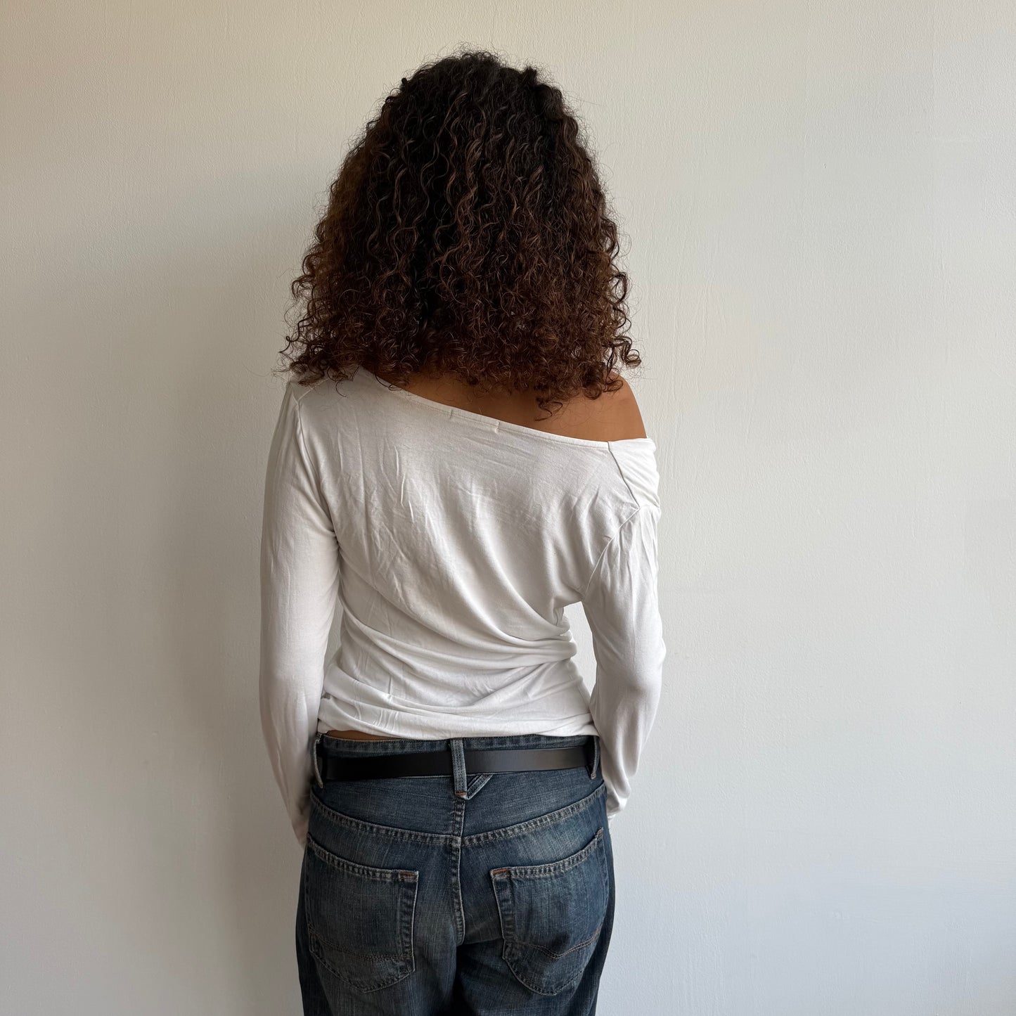 White slouchy cowl top - Size M