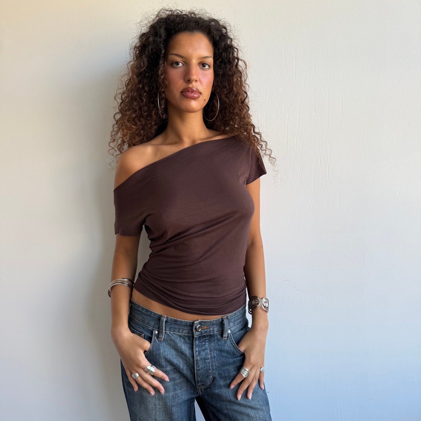 Brown slouchy t-shirt - Size S