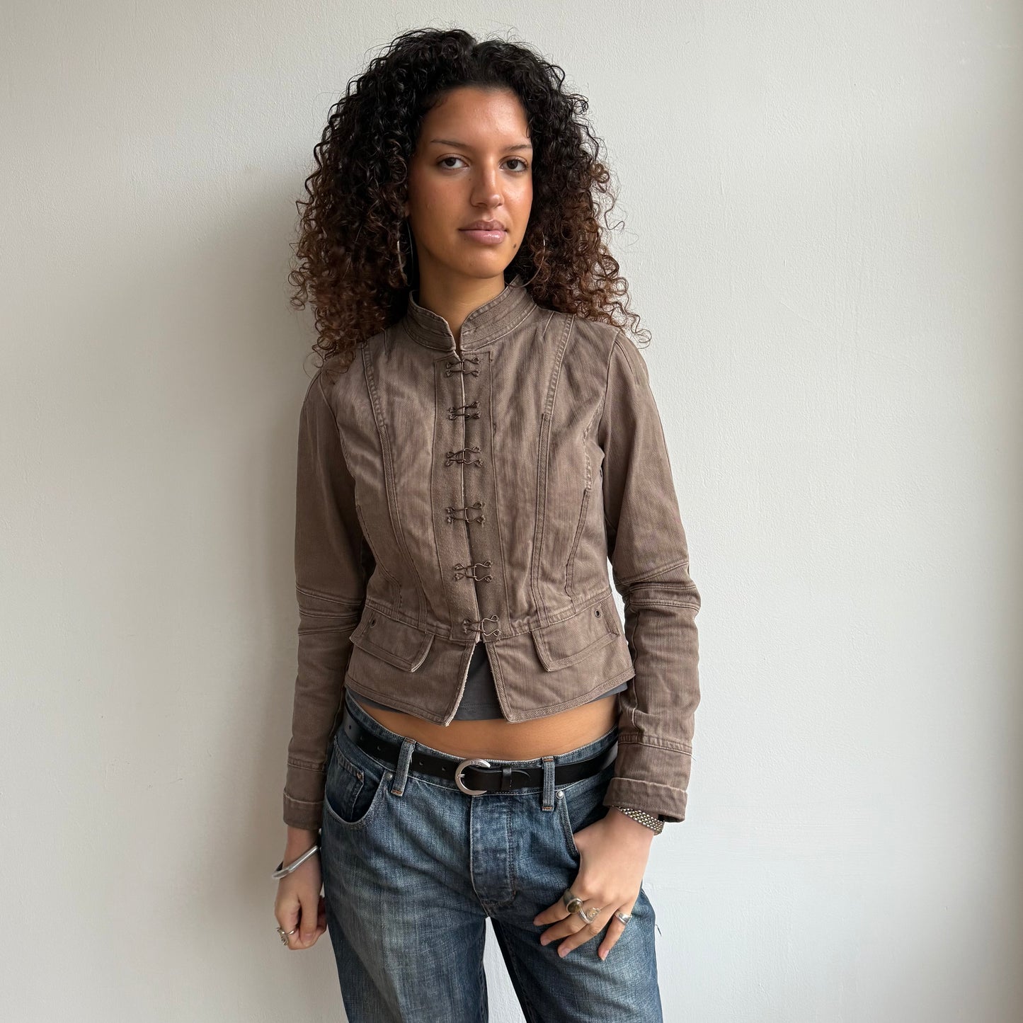 Brown military jacket - Size S