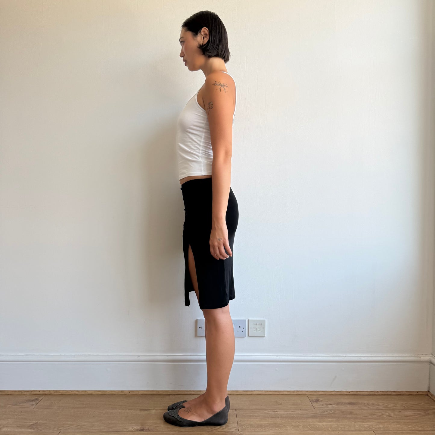 Black Morgan zip midi skirt - Size S
