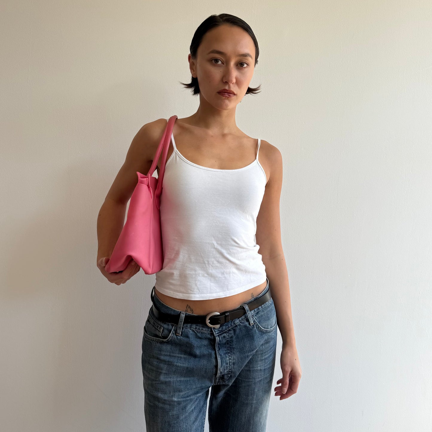 Hot pink jelly ‘firkin’ bag - One Size
