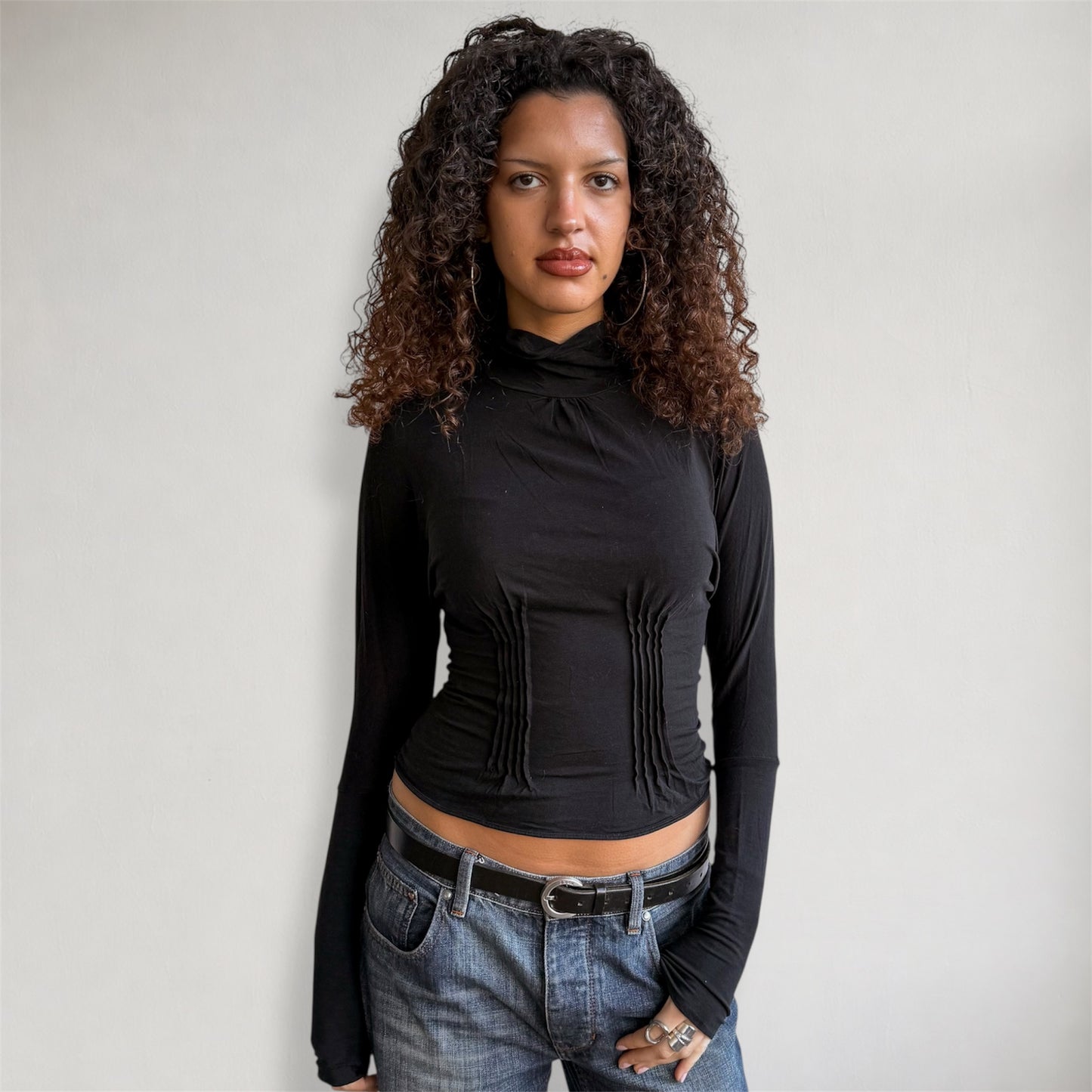 Cop Copine high neck ruffle top - Size S