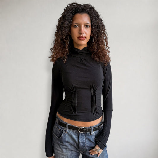 Cop Copine high neck ruffle top - Size S