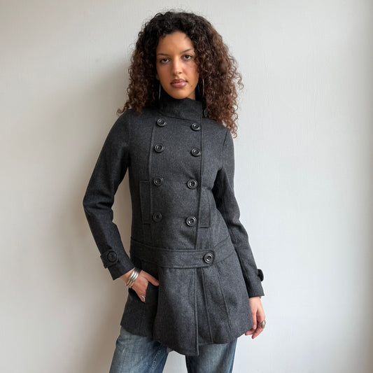 Grey peacoat dress - Size S