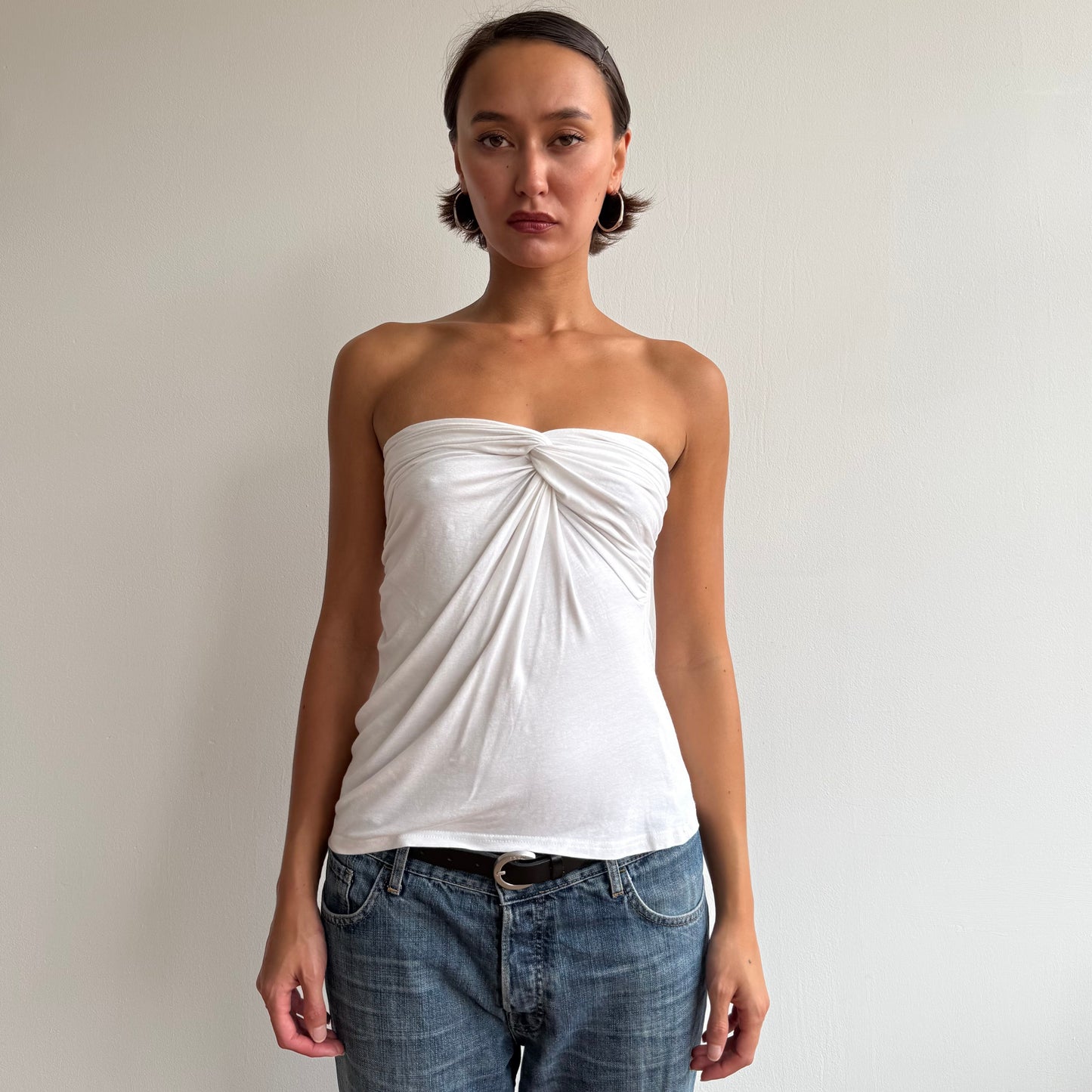 White twist bandeau top - Size S