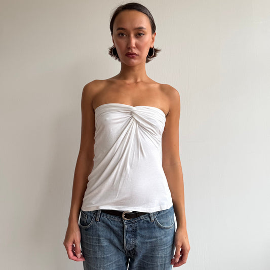White twist bandeau top - Size S