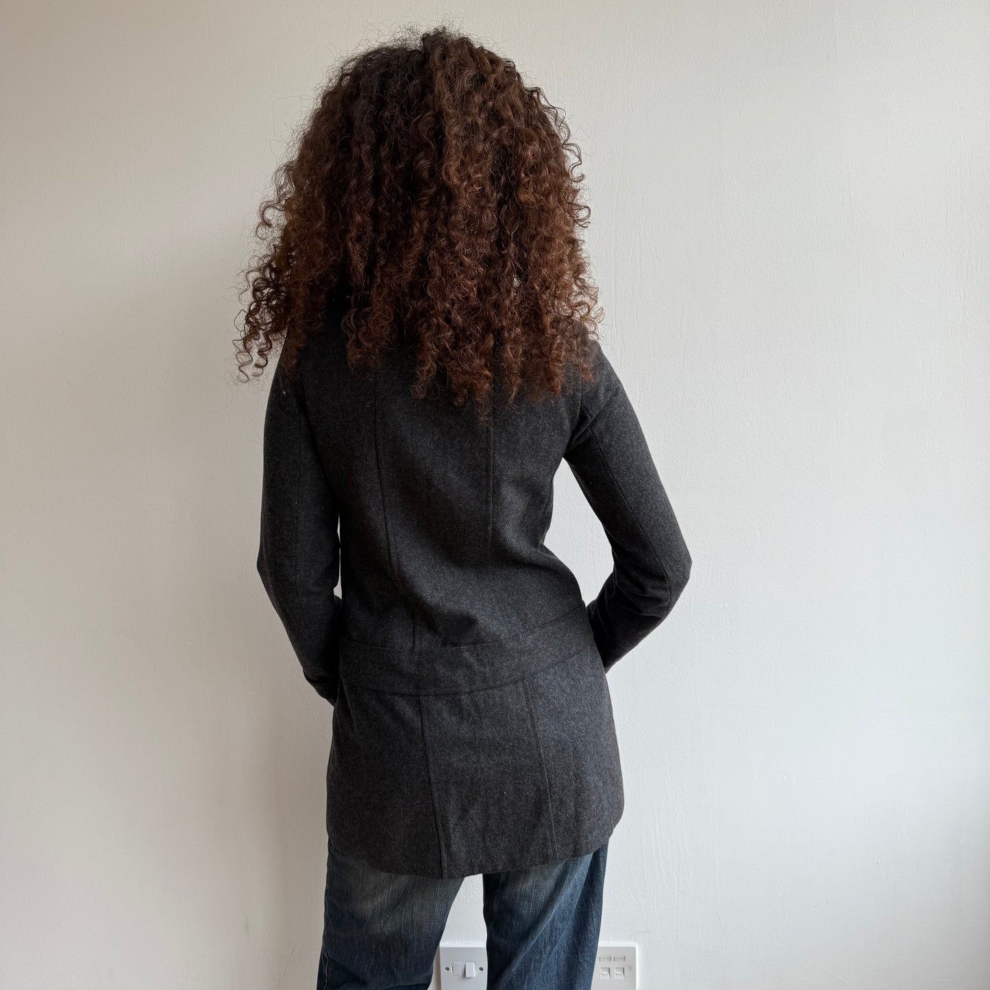 Grey peacoat dress - Size S
