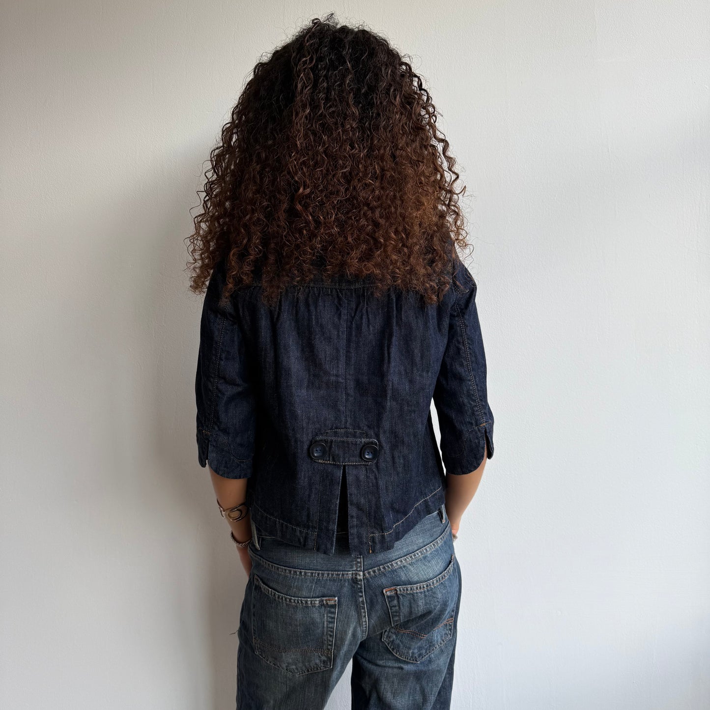 Denim peacoat with hood - Size S