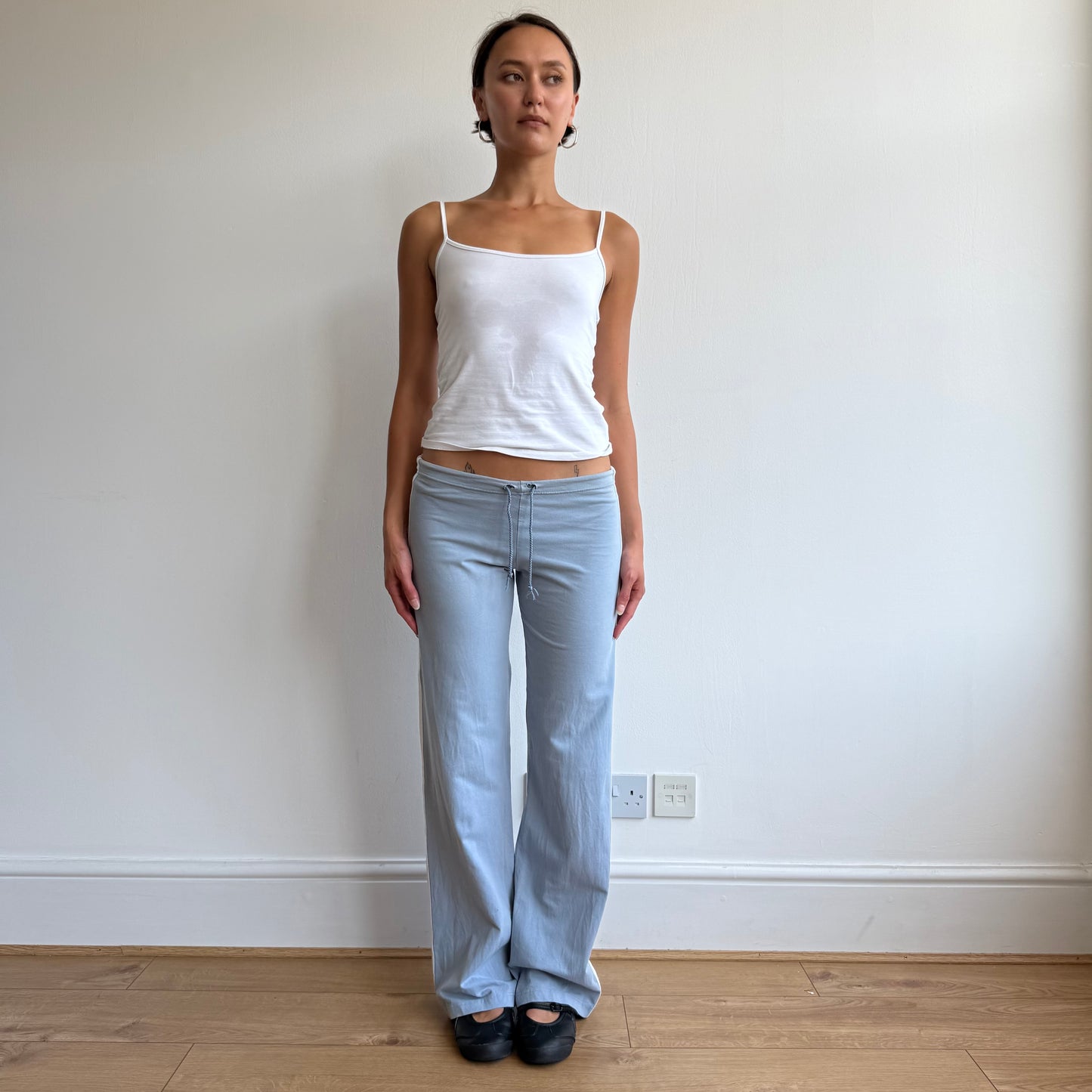 Blue/grey Adidas flared yoga pants - Size S