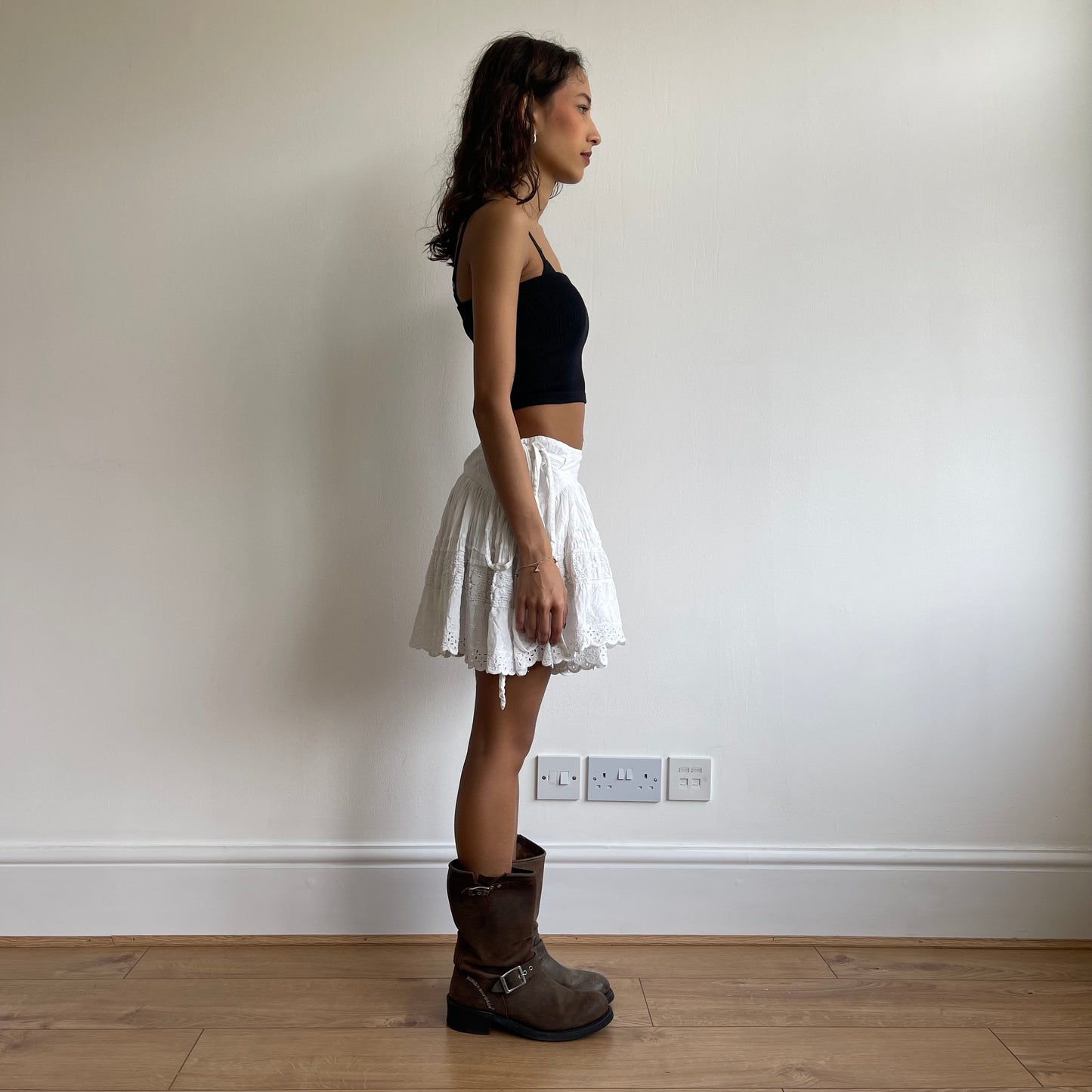 Broderie wrap skirt - Size S