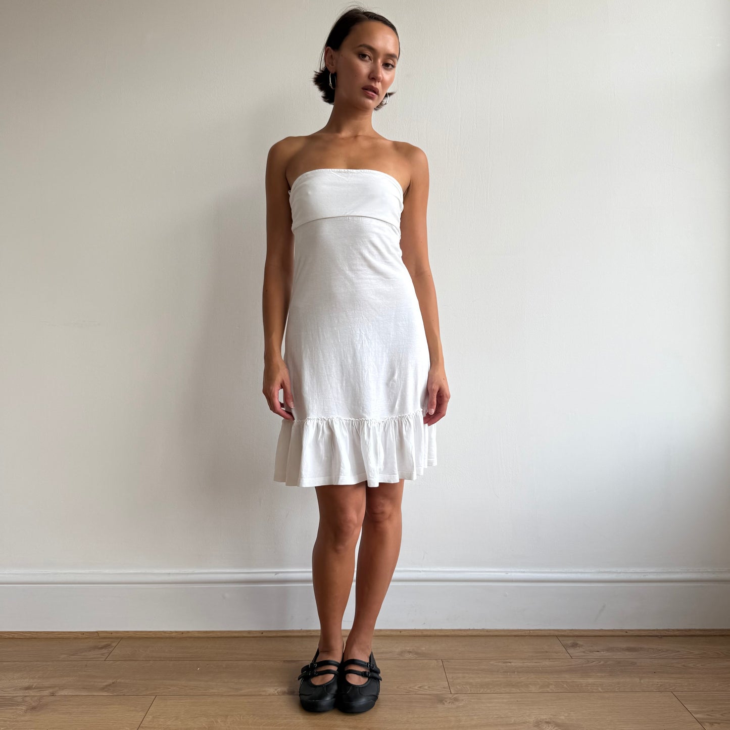 White bandeau midi dress - Size S