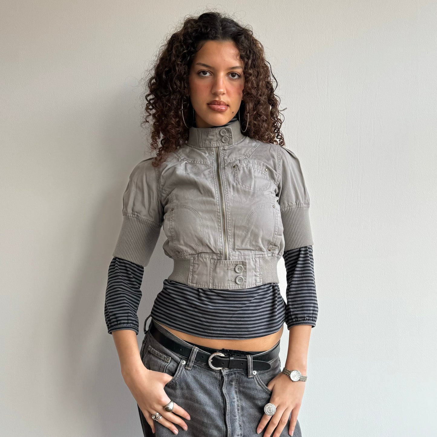 Short sleeve cargo jacket - Size XS