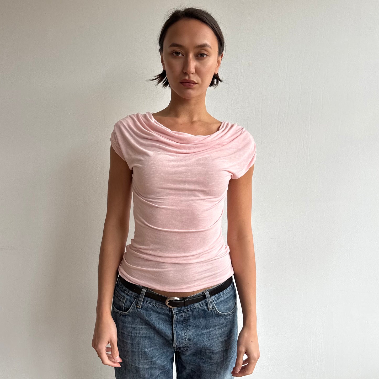 Rose cowl neck top - Size S