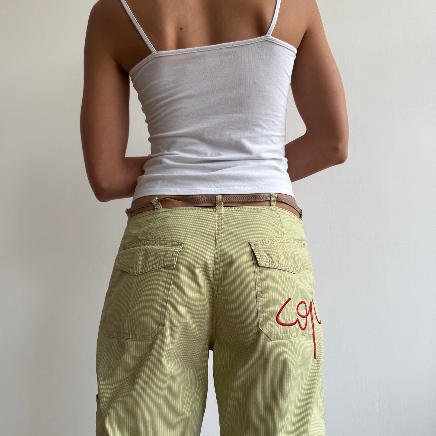 Cop Copine green stripe trousers - Size M