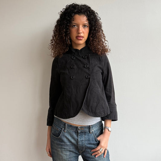 Black asymmetric hem peacoat - Size XS/S