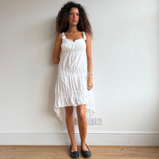 Cop Copine white ruched dress - Size M