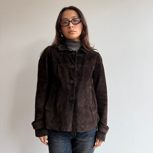 Brown suede jacket - Size S