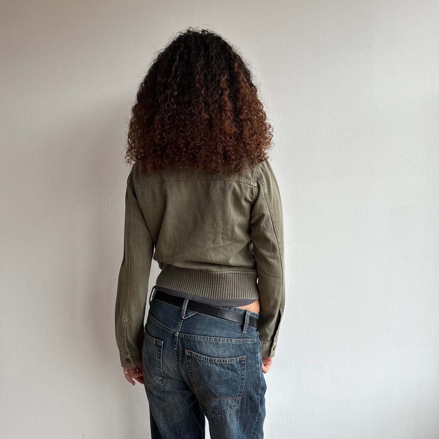 Khaki cargo bomber jacket - Size M