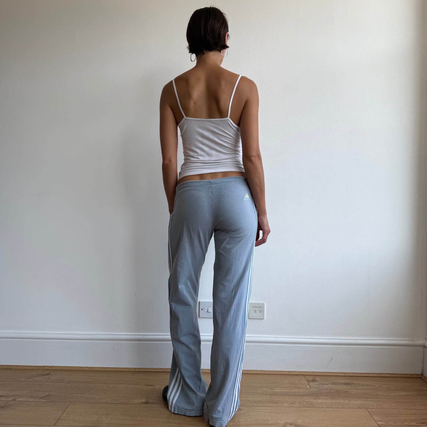 Blue/grey Adidas flared yoga pants - Size S