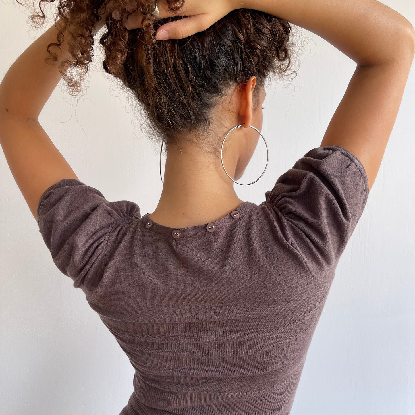 Short sleeve brown jumper - Size S