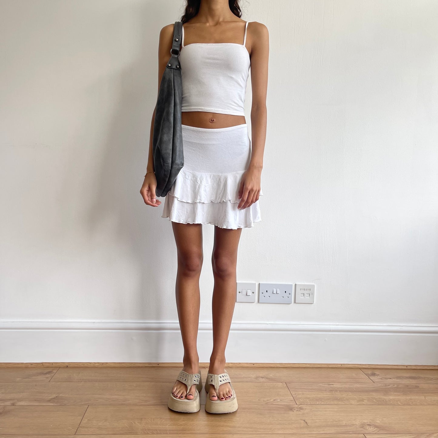 Studded grey bag - OS