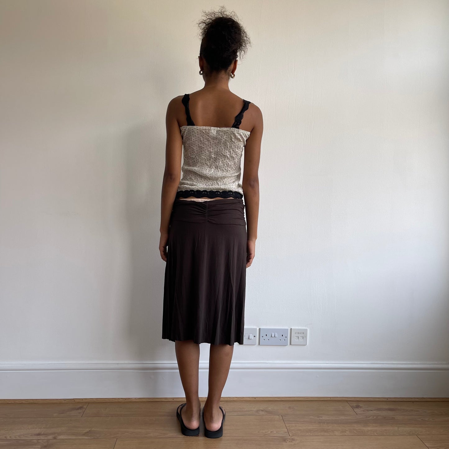 Polka dot mesh cami - Size S