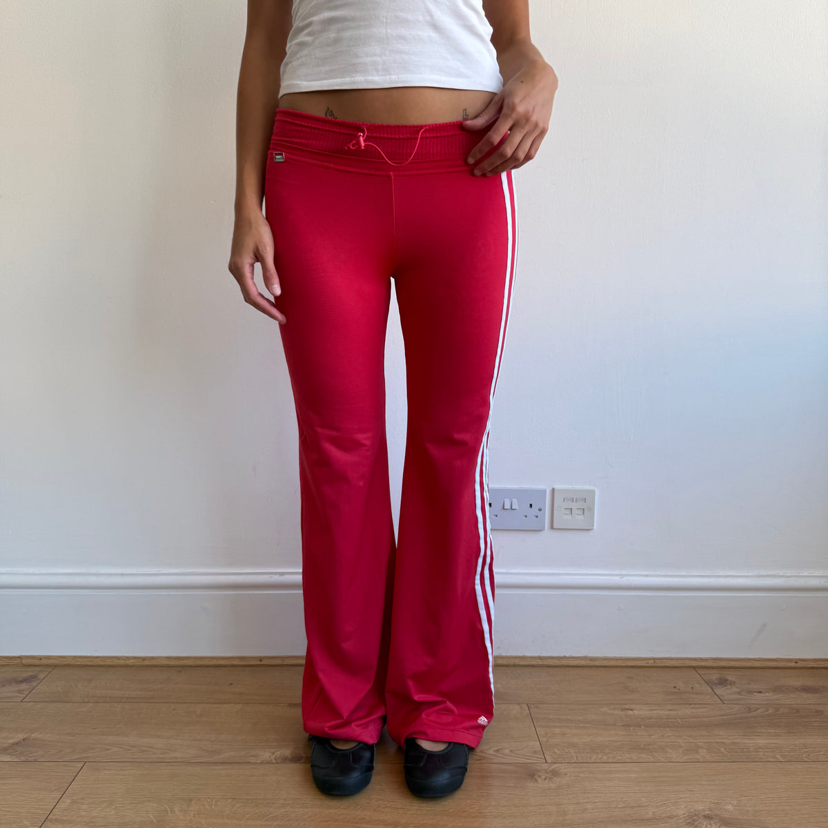 Red Adidas toggle waist yoga pants - Size S