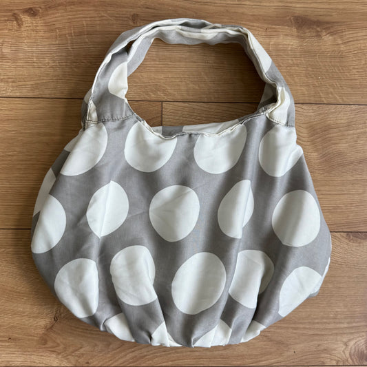Grey polka dot bag