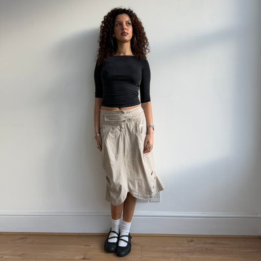 Beige cargo skirt - Size M