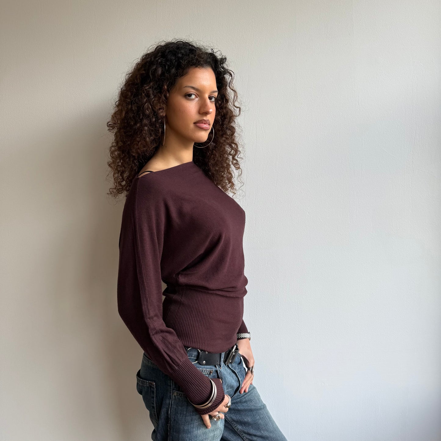 Brown slouchy knit - Size S