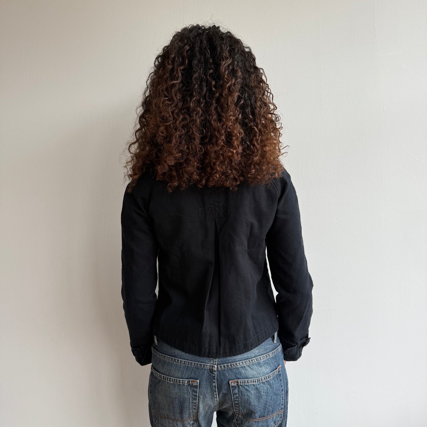 Black double breasted peacoat - Size S