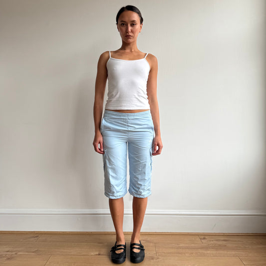 Baby blue Adidas cargo capris - Size XS